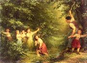 Fritz Zuber-Buhler The Cherry Thieves oil painting reproduction